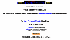 What Theatermirror.com website looked like in 2017 (7 years ago)