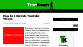 What Techyknights.com website looked like in 2017 (6 years ago)