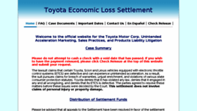 What Toyotaelsettlement.com website looked like in 2017 (7 years ago)