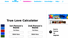 What Truelovecalculator.com website looked like in 2017 (6 years ago)