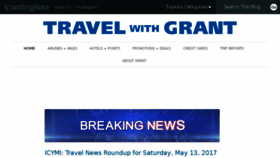 What Travelwithgrant.com website looked like in 2017 (6 years ago)