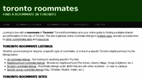 What Torontoroommates.ca website looked like in 2017 (6 years ago)