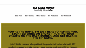 What Taytalksmoney.com website looked like in 2017 (7 years ago)