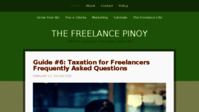 What Thefreelancepinoy.com website looked like in 2017 (6 years ago)