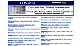 What Top10links.com website looked like in 2017 (6 years ago)
