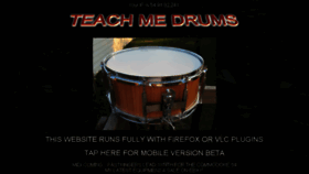What Teachmedrums.com website looked like in 2017 (6 years ago)