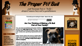 What The-proper-pitbull.com website looked like in 2017 (6 years ago)