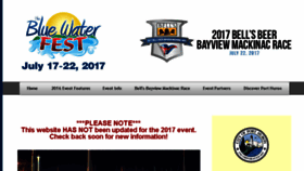 What Thebluewaterfest.com website looked like in 2017 (6 years ago)