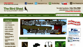 What Thebirdshed.com website looked like in 2017 (6 years ago)
