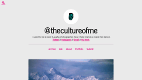 What Thecultureofme.com website looked like in 2017 (6 years ago)