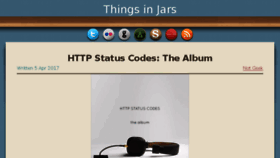 What Thingsinjars.com website looked like in 2017 (6 years ago)