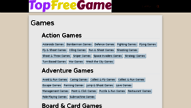 What Topfreegame.com website looked like in 2017 (6 years ago)
