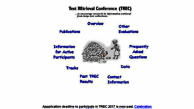What Trec.nist.gov website looked like in 2017 (8 years ago)