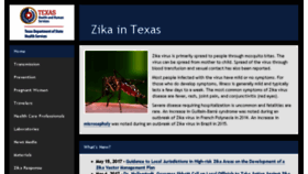 What Texaszika.org website looked like in 2017 (6 years ago)
