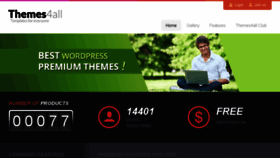 What Themes4all.com website looked like in 2017 (6 years ago)