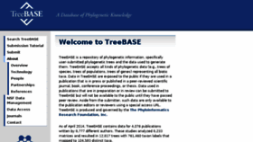 What Treebase.org website looked like in 2017 (6 years ago)