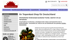 What Tropenkost-shop.de website looked like in 2017 (6 years ago)