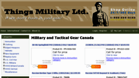What Thingsmilitary.com website looked like in 2017 (6 years ago)