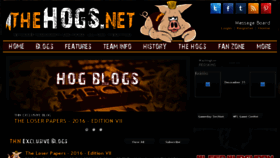 What Thehogs.net website looked like in 2017 (6 years ago)