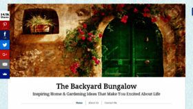 What Thebackyardbungalow.com website looked like in 2017 (6 years ago)