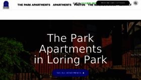 What Theparkapartments.com website looked like in 2017 (6 years ago)