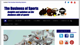 What Thebusinessofsports.com website looked like in 2017 (6 years ago)