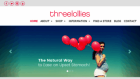 What Threelollies.com website looked like in 2017 (6 years ago)