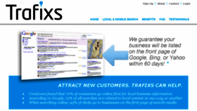 What Trafixs.com website looked like in 2017 (6 years ago)