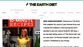 What Theearthdiet.com website looked like in 2017 (6 years ago)