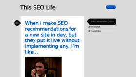 What Thisseolife.com website looked like in 2017 (6 years ago)
