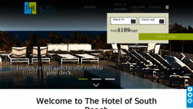 What Thehotelofsouthbeach.com website looked like in 2017 (6 years ago)