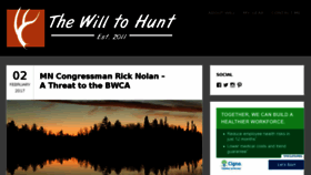 What Thewilltohunt.com website looked like in 2017 (6 years ago)