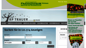 What Trauer.rp-online.de website looked like in 2017 (6 years ago)