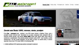 What Tym-motorsport.cz website looked like in 2017 (6 years ago)