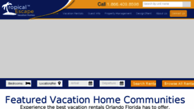 What Tropicalescapevacationhomes.com website looked like in 2017 (6 years ago)