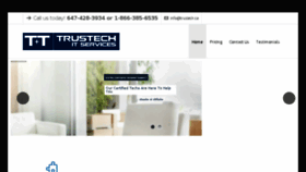 What Trustech.ca website looked like in 2017 (8 years ago)