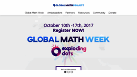 What Theglobalmathproject.org website looked like in 2017 (6 years ago)