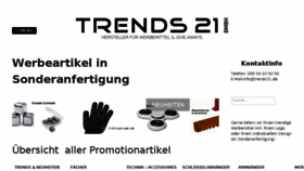 What Trends21.de website looked like in 2017 (6 years ago)