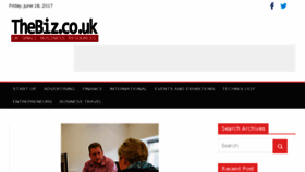 What Thebiz.co.uk website looked like in 2017 (6 years ago)