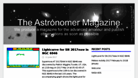 What Theastronomer.org website looked like in 2017 (6 years ago)