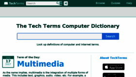 What Techterms.org website looked like in 2017 (6 years ago)