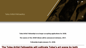 What Tulsaartistfellowship.org website looked like in 2017 (6 years ago)
