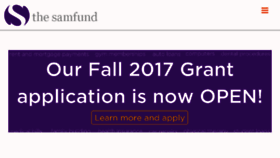 What Thesamfund.org website looked like in 2017 (6 years ago)