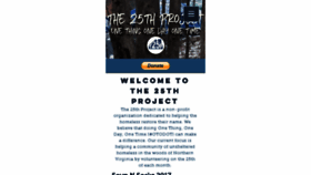 What The25thproject.org website looked like in 2017 (6 years ago)