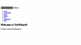 What Txtwizard.net website looked like in 2017 (6 years ago)