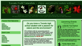 What Torontofieldnaturalists.org website looked like in 2017 (6 years ago)