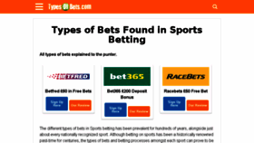 What Typesofbets.com website looked like in 2017 (6 years ago)