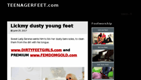 What Teenagerfeet.com website looked like in 2017 (6 years ago)