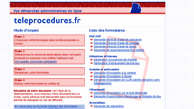 What Teleprocedures.fr website looked like in 2017 (6 years ago)