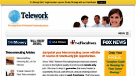 What Teleworkrecruiting.com website looked like in 2017 (6 years ago)
